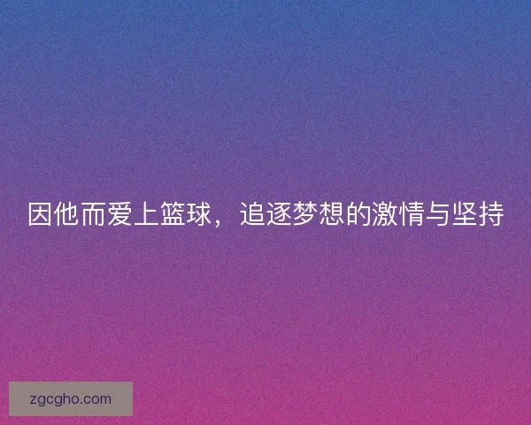 因他而爱上篮球，追逐梦想的激情与坚持